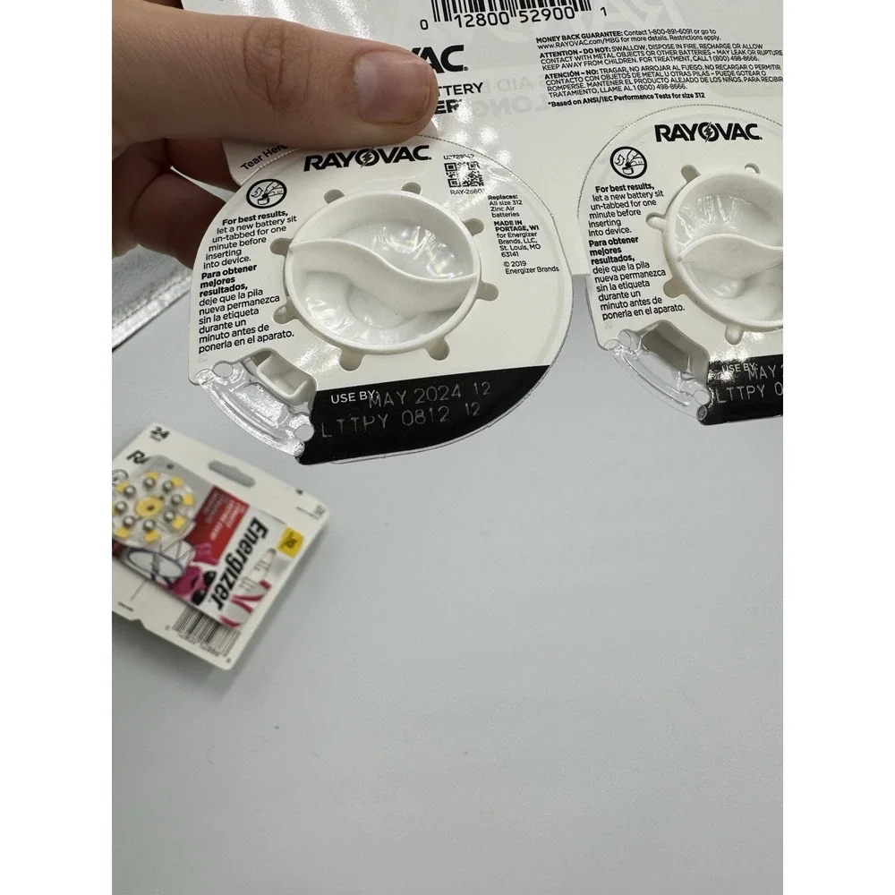 Lot Of 3 Rayovac SIZE 10 & 312 HEARING AID BATTERIES NWT